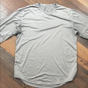 Gray Long Sleeve Tee with Crew Neck